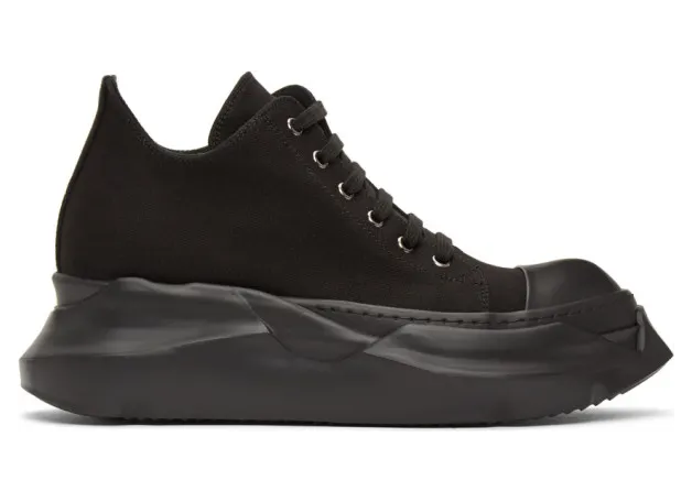 Rick Owens Drkshdw Black Abstract Low Sneakers (DU21S2842 TNAP)