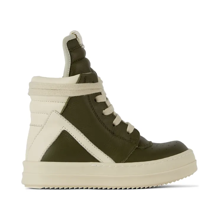 Rick Owens Baby Off-White Geobasket High Sneakers (BG02A1893 LMU 02A BG)