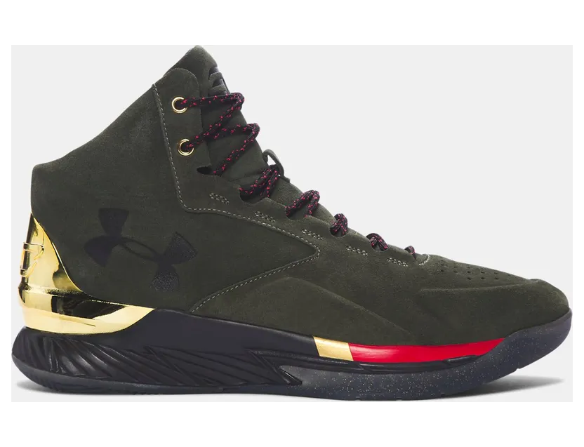 Under Armour Curry 1 Lux Mid Suede Downtown Green