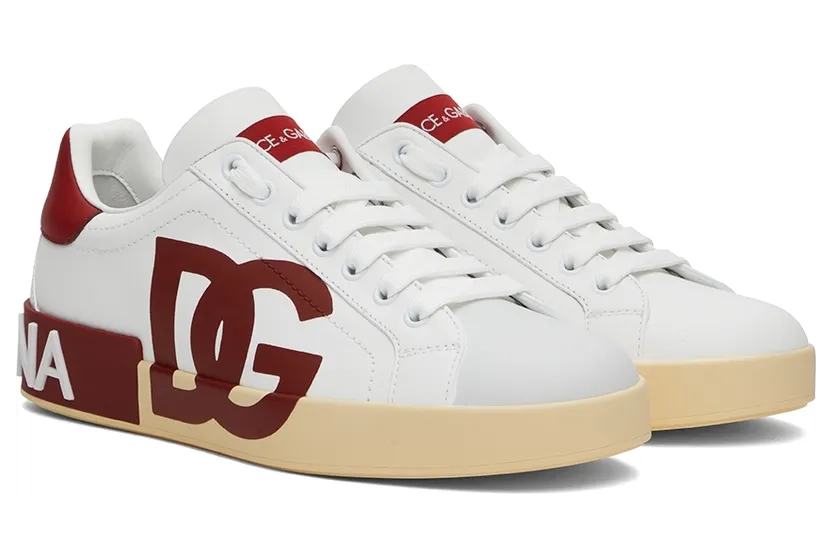 Dolce & Gabbana White & Red Portofino Low-Top Sneakers (CS1772AC330) (4)