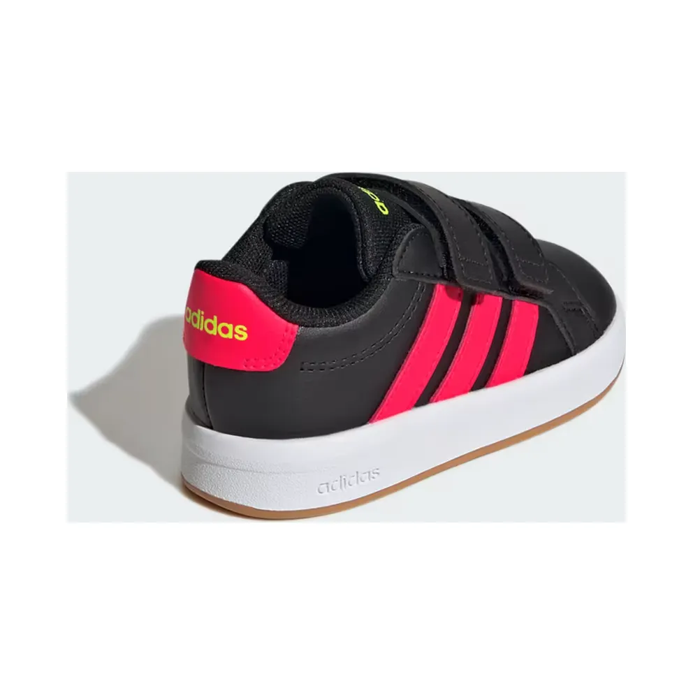 adidas Grand Court 3.0 Shoes Infants “Core Black / Lucid Red / Lucid Lemon” (JP9375)