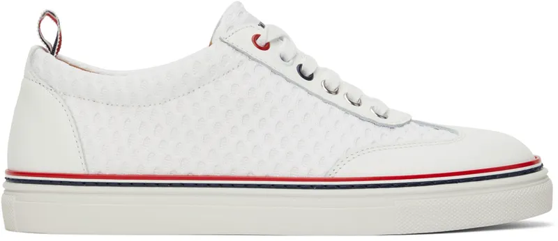 Thom Browne White Leather & Mesh (FFD115A-03193)