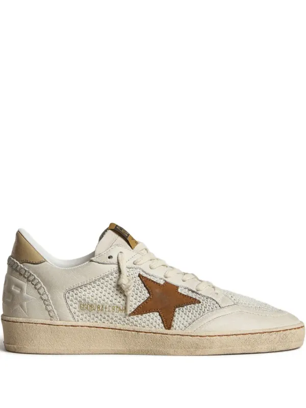 Golden Goose Ball Star leren sneakers – Beige (GWF00327F007306)
