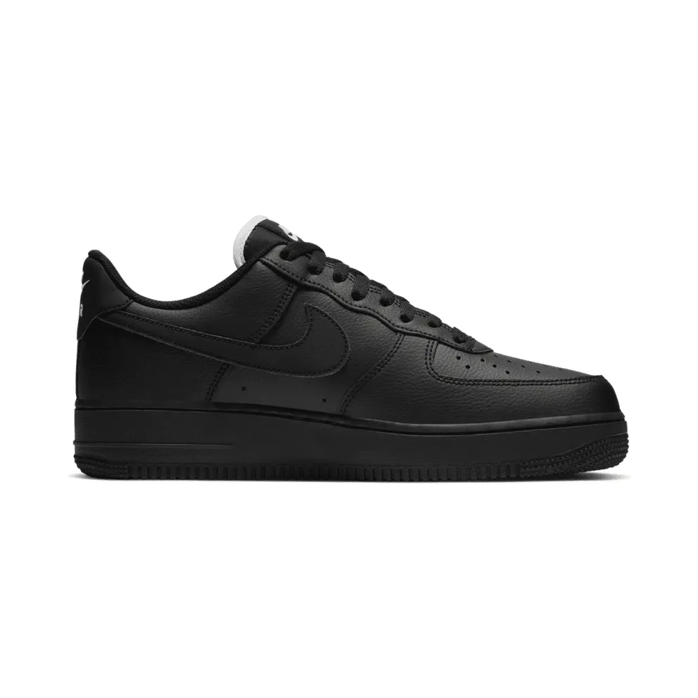 Nike Air Force 1 Low Triple Black (White Tongue) Black/Black-Black (CJ1607-001)