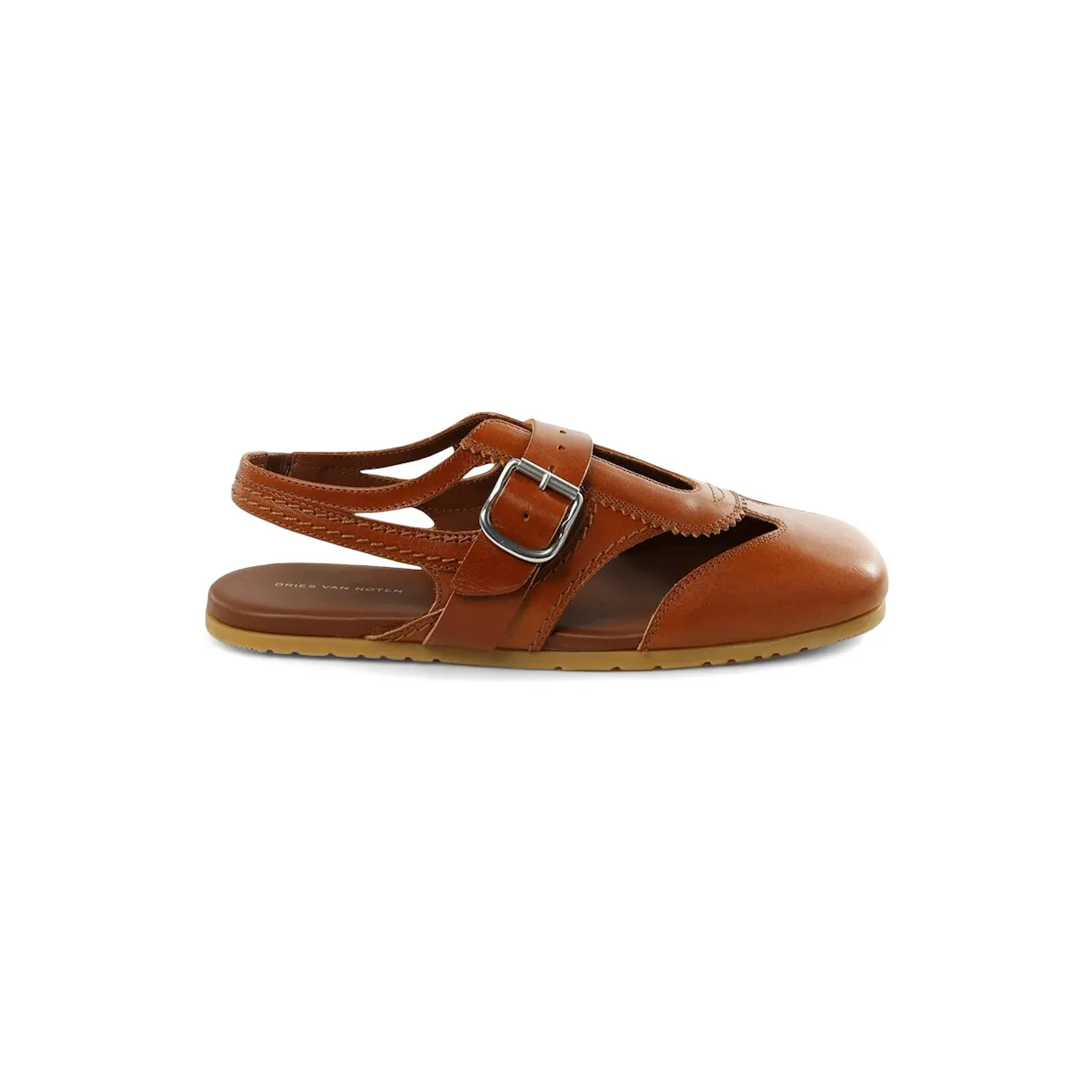 Dries Van Noten Calf Leather Sandal Burgundy (261-011810-0102-358)