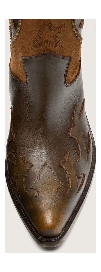 Golden Goose ’70 Wish Star Low Boots In Brown Leather With Heel And Micro-Studs (GWF01139.F008815.55381) (5)