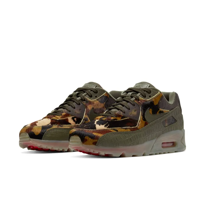 Nike Air Max 90 Camo Croc Cargo Khaki/Cargo Khaki-University Red (CU0675-300)