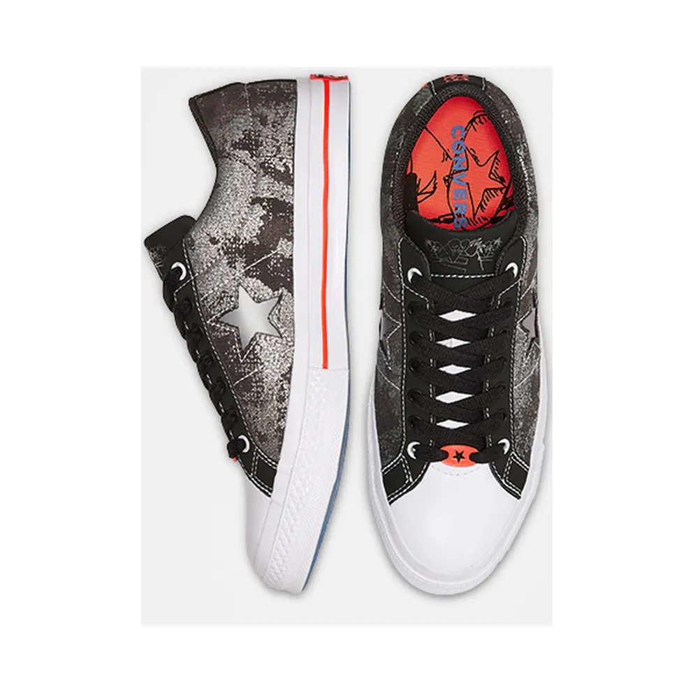 Converse One Star Ox Sad Boys Black/Silver-Red (165743C)