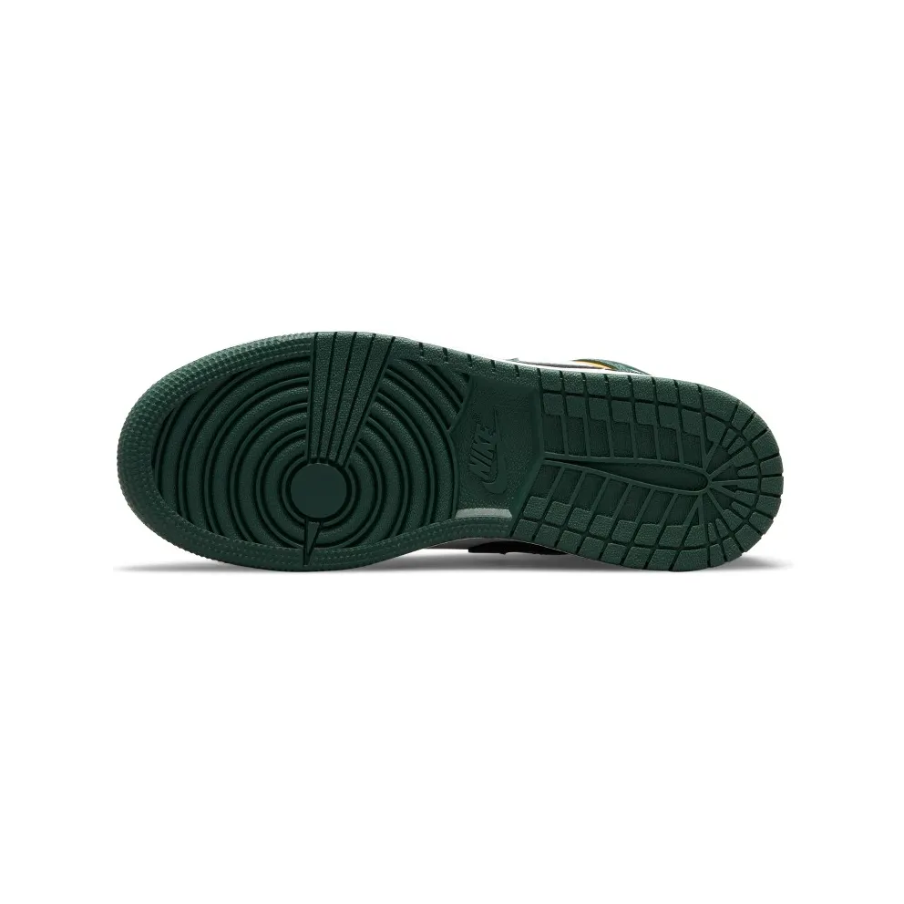 Jordan 1 Mid Sonics (2021) (GS) – “Noble Green / Pollen-white” (554725-371)