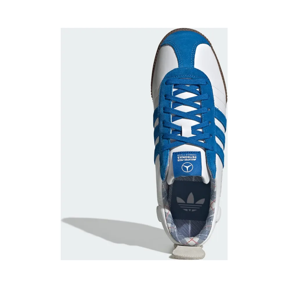 Adidas SAMBA 62 SUPER MERCEDES AMG PETRONAS F1 TEAM Shoes Cloud White / Blue Bird / Gum (KJ3265)
