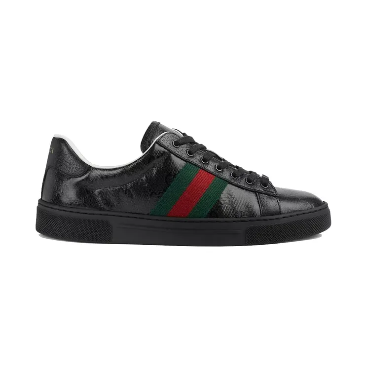 Gucci Ace GG Crystal Canvas Black (760774 FACRF 1163)