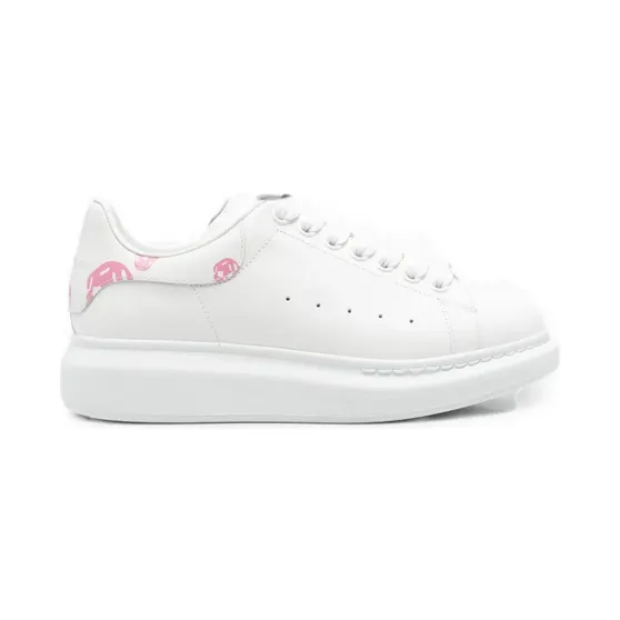 Alexander McQueen met plateauzool en doodskop-print “White” (553770WIAKB)