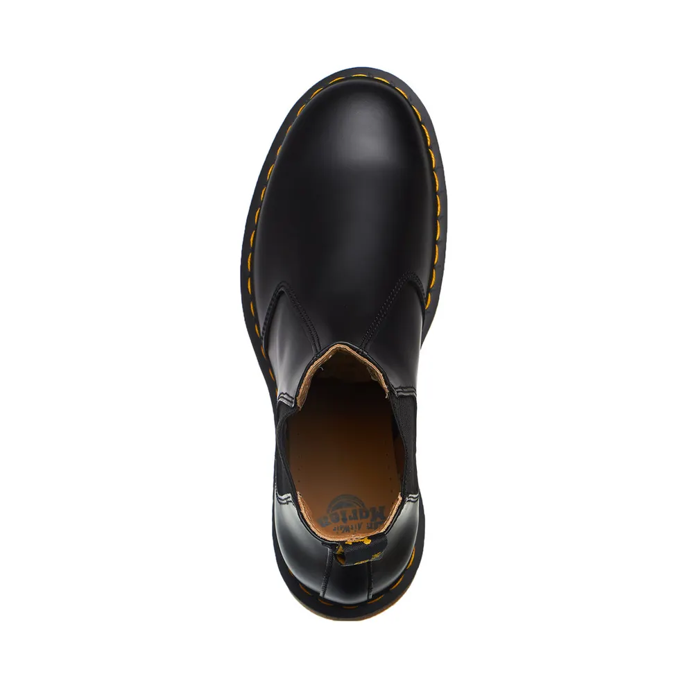 Dr. Martens 2976 Yellow Stitch Chelsea Boot Black Smooth (22227001)