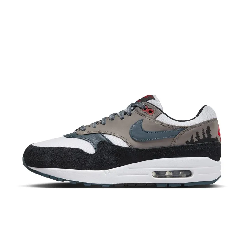 Nike Air Max 1 Premium White/Black/Soft Grey/Slate Blue (FJ0698-100)