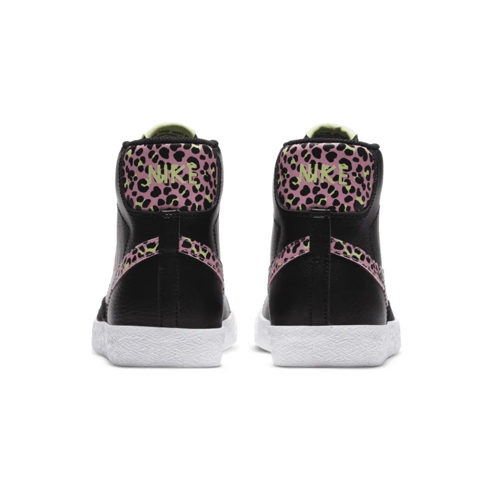 Nike Blazer Mid Black Pink Cheetah (GS) Black/Barely Volt-White-Pink Rise (DA4674-001)