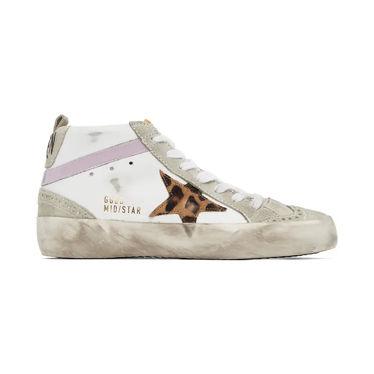 Golden Goose SSENSE Exclusive White & Grey Mid Star Classic Sneakers (GWF00122.F001212.80903)
