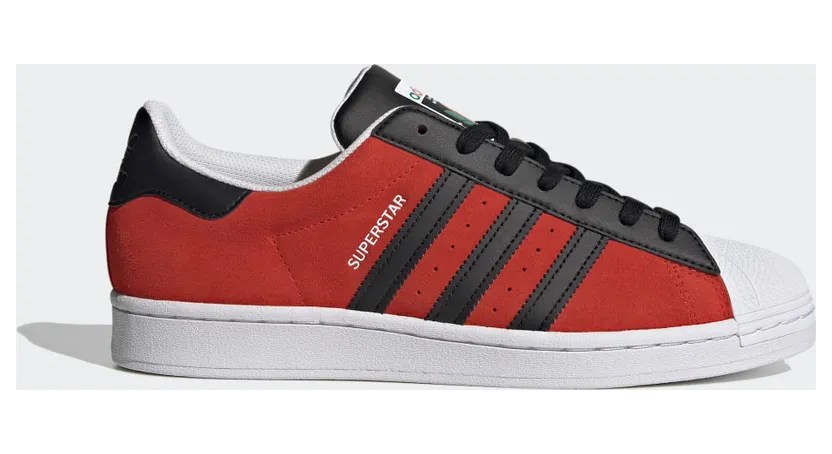 adidas Superstar Schuh Red / Core Black / Yellow (FU9522)