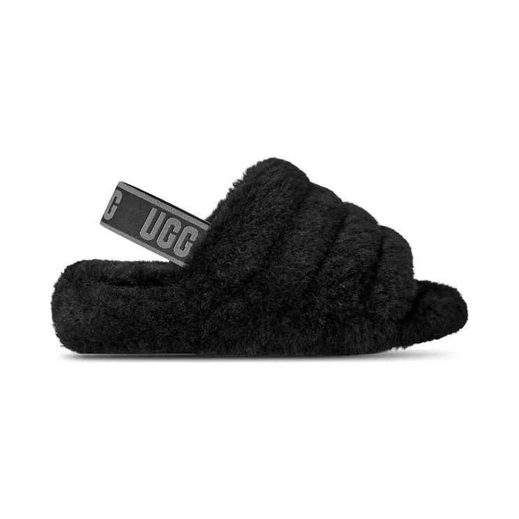 UGG Fluff Yeah Slide Black Dark Shadow (1095119-BDSD)