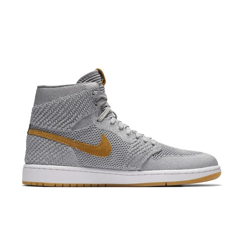 Air Jordan Nike AJ I 1 Retro High Flyknit Wolf Grey (2017) (919704-025)