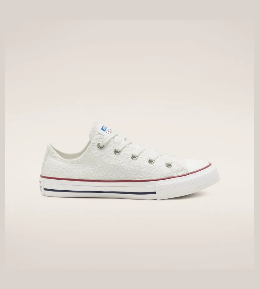 Converse Little Miss Chuck Taylor All Star Low Top White/garnet/midnight Navy (668031C)