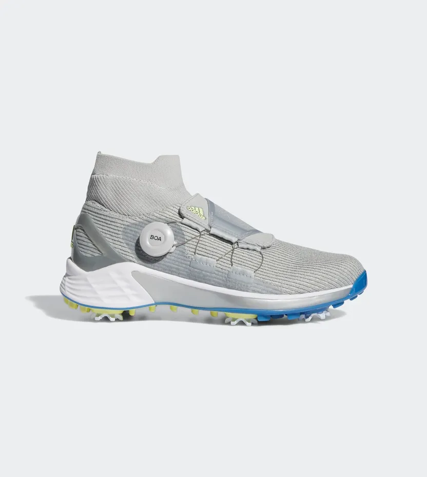 adidas ZG21 Motion Primegreen BOA Mid Golfschoenen Grey Two / Pulse Yellow / Focus Blue (FZ2189)