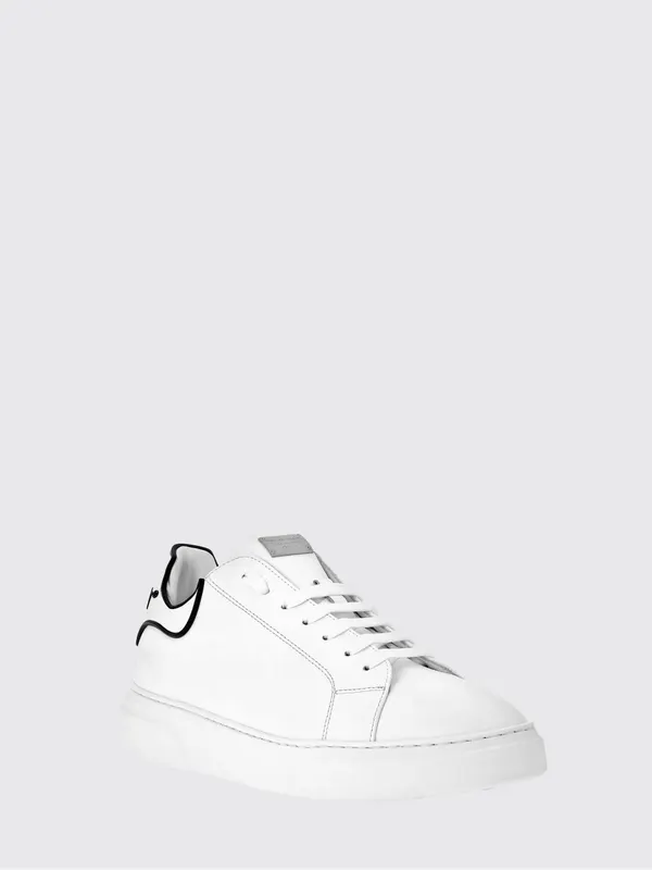 Philipp plein Big Bang Skull Low-Top Sneakers in Smooth Leather with Logo White (UABSUSC0347PLE075N01)