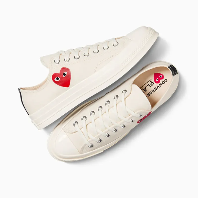 Converse PLAY Comme des Garçons Single Heart Chuck 70 Milk/Black/Red (A08805C)
