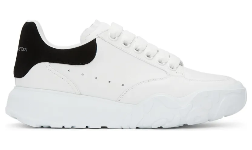 Alexander McQueen White & Pink Court Trainer Sneakers (633915WIA9A)