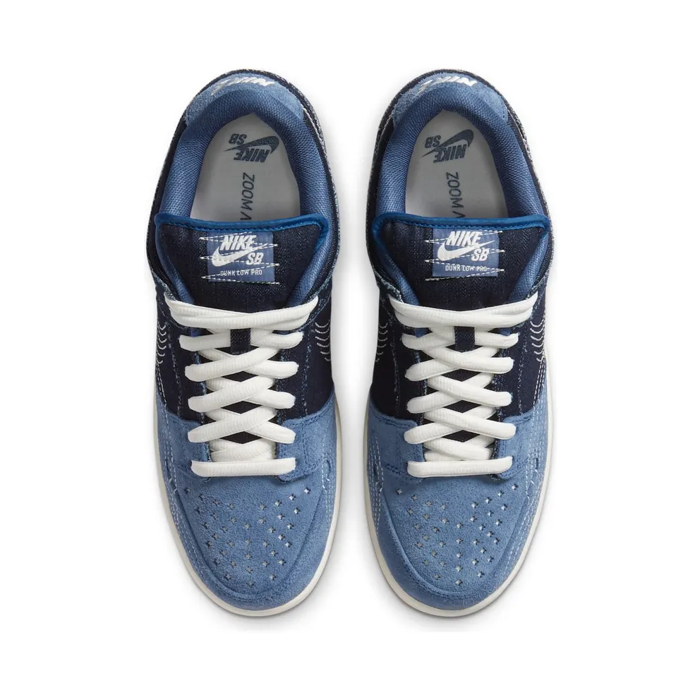 Nike SB Dunk Low Denim Sashiko Mystic Navy/Mystic Navy-Gum Light Brown-Sail (CV0316-400)