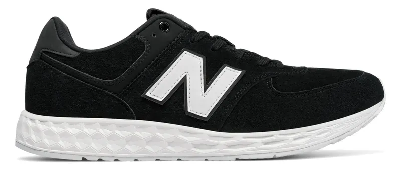 New Balance 574 Fresh Foam Suede Black White Black/White (MFL574FC)