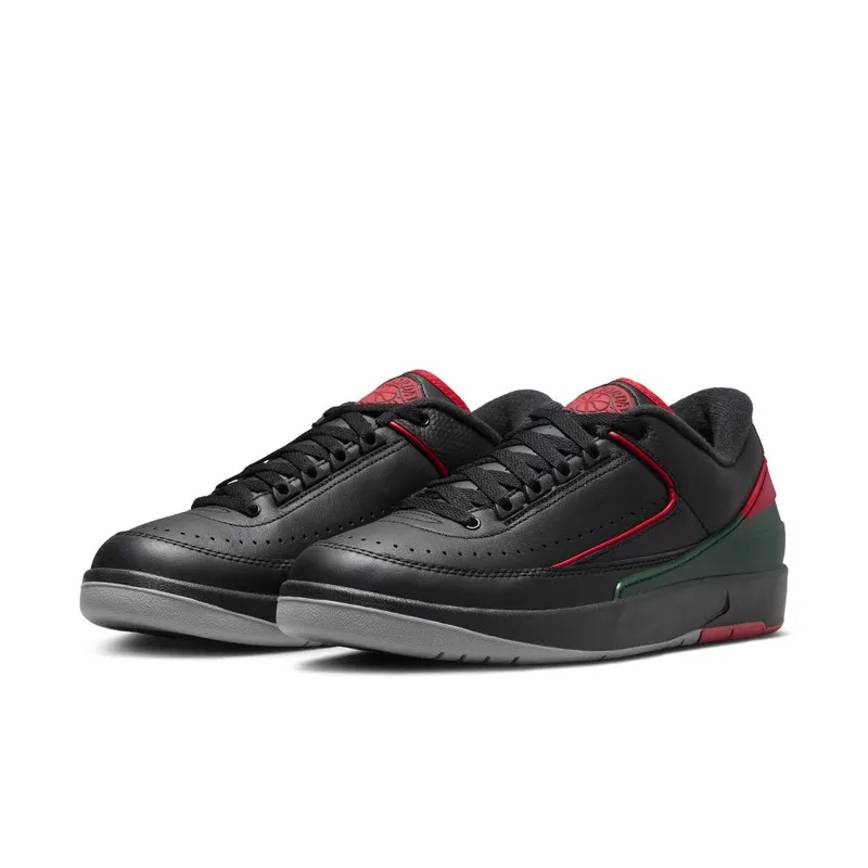Air Jordan 2 Low ‘Origins’ Black/Fir/Cement Grey/Fire Red (DV9956-006)