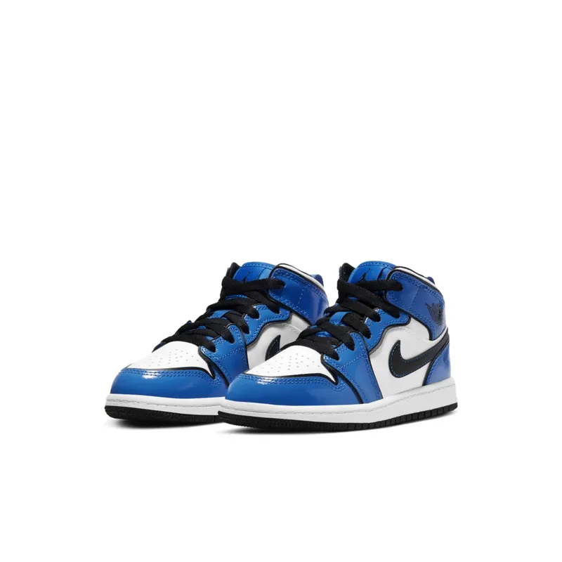 Jordan 1 Mid Signal Blue (PS) (BQ6932-402)