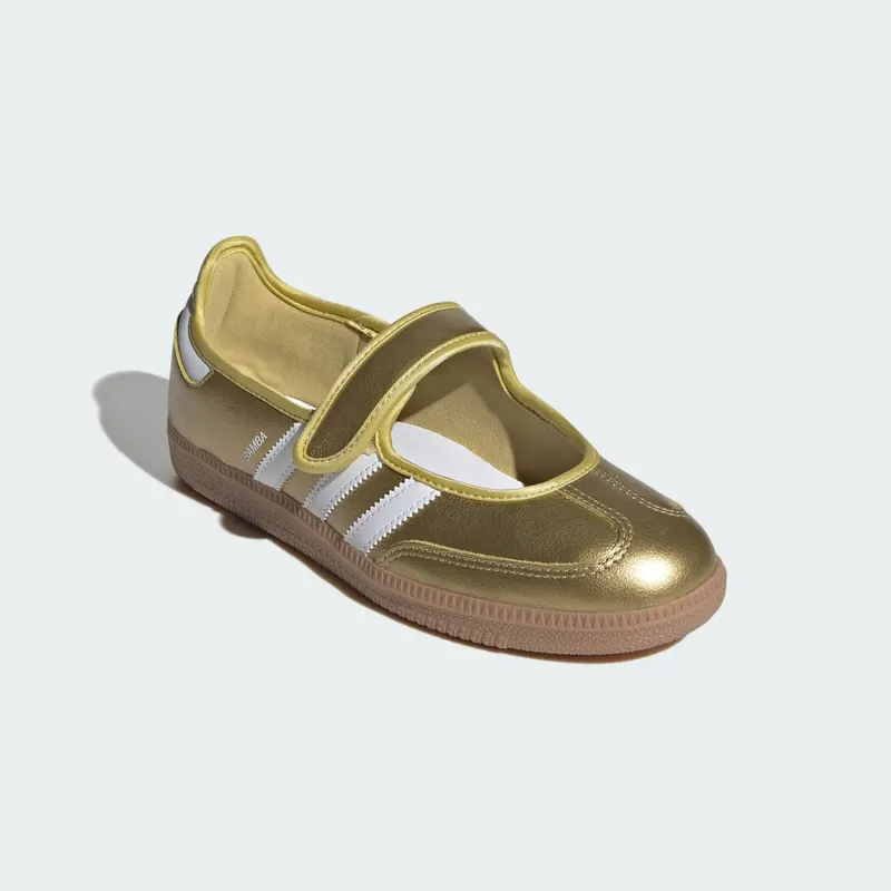Adidas Samba Jane Gold Metallic / Cloud White / Gum (IH6599)