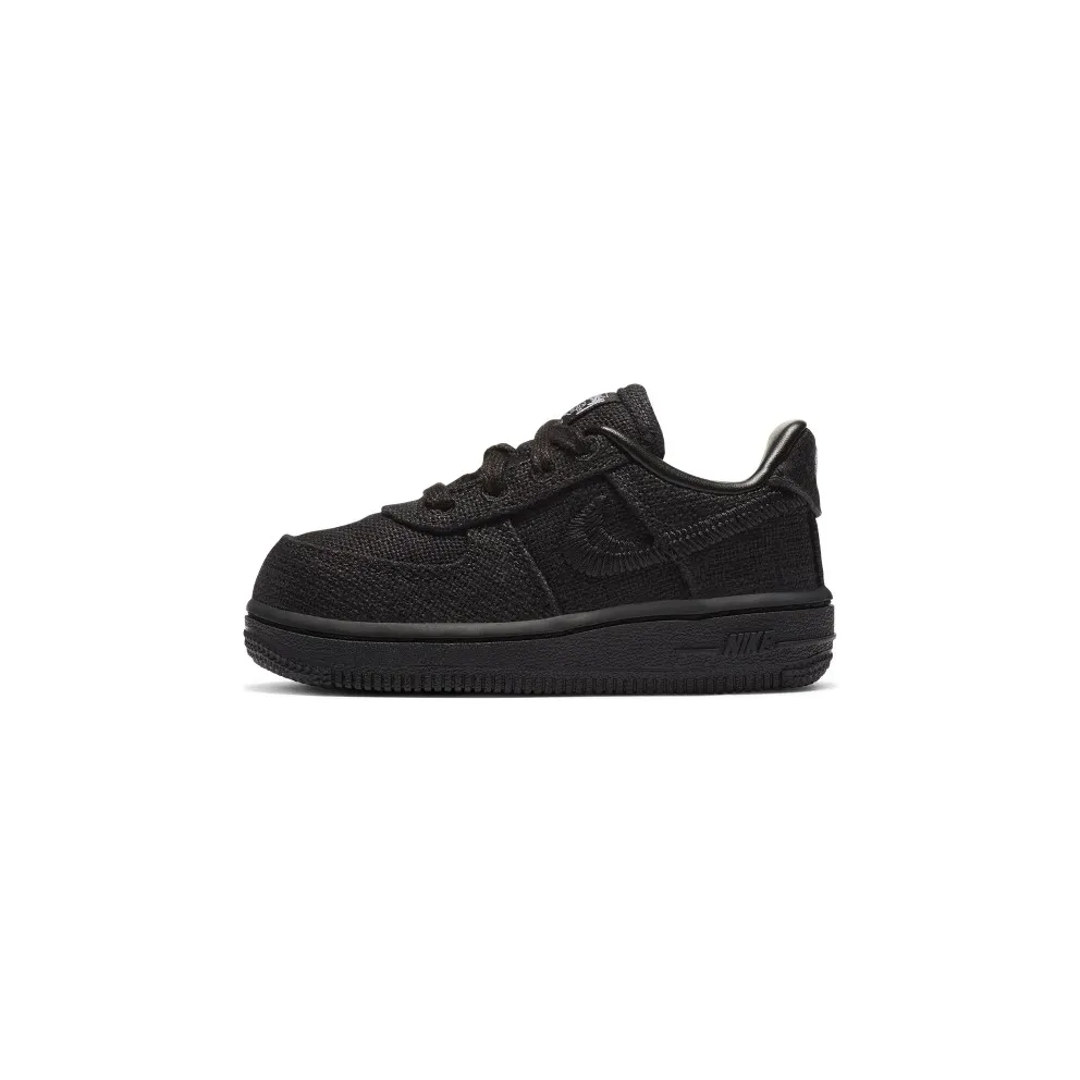 Nike x Stussy Air Force 1 Low Black (TD) (2020) (DC8306-001)
