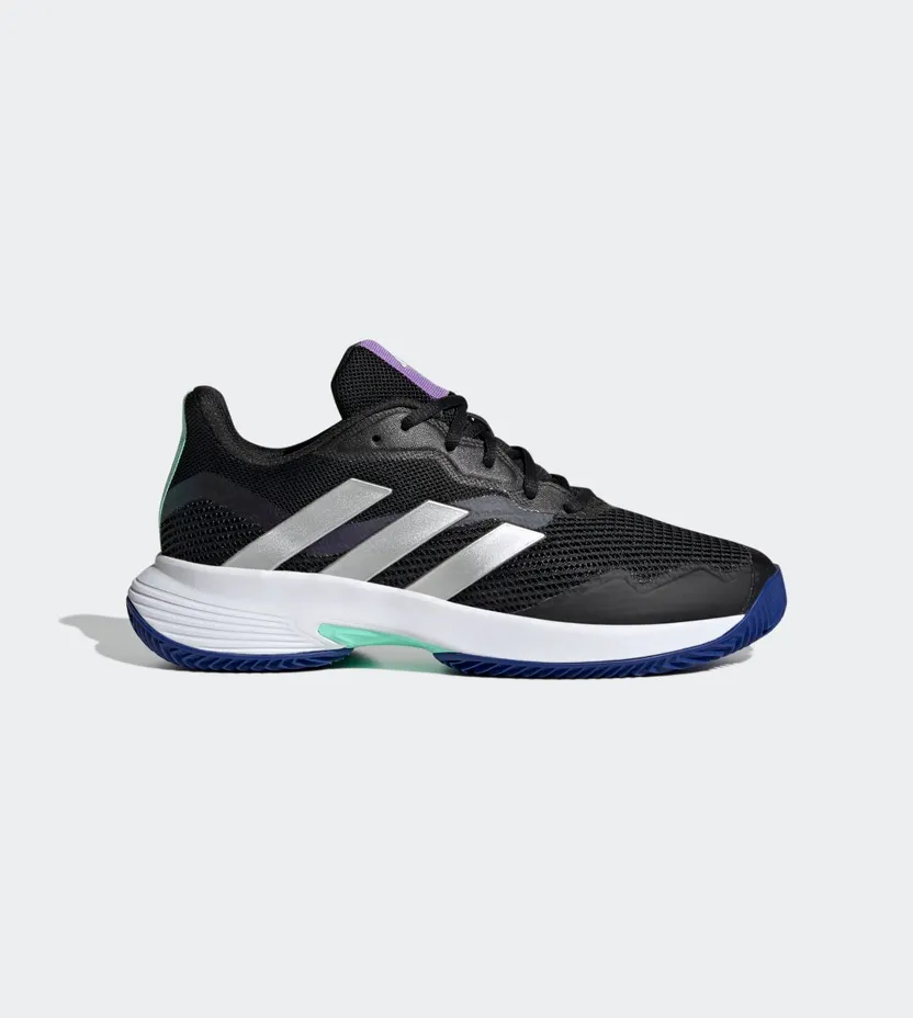 adidas CourtJam Control Clay Tennis Shoes Core Black / Silver Metallic / Pulse Mint (HQ8474)