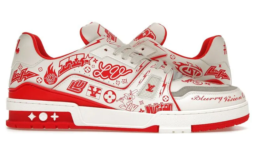 Louis Vuitton LV Trainer Graffiti White Red (1ACELH)