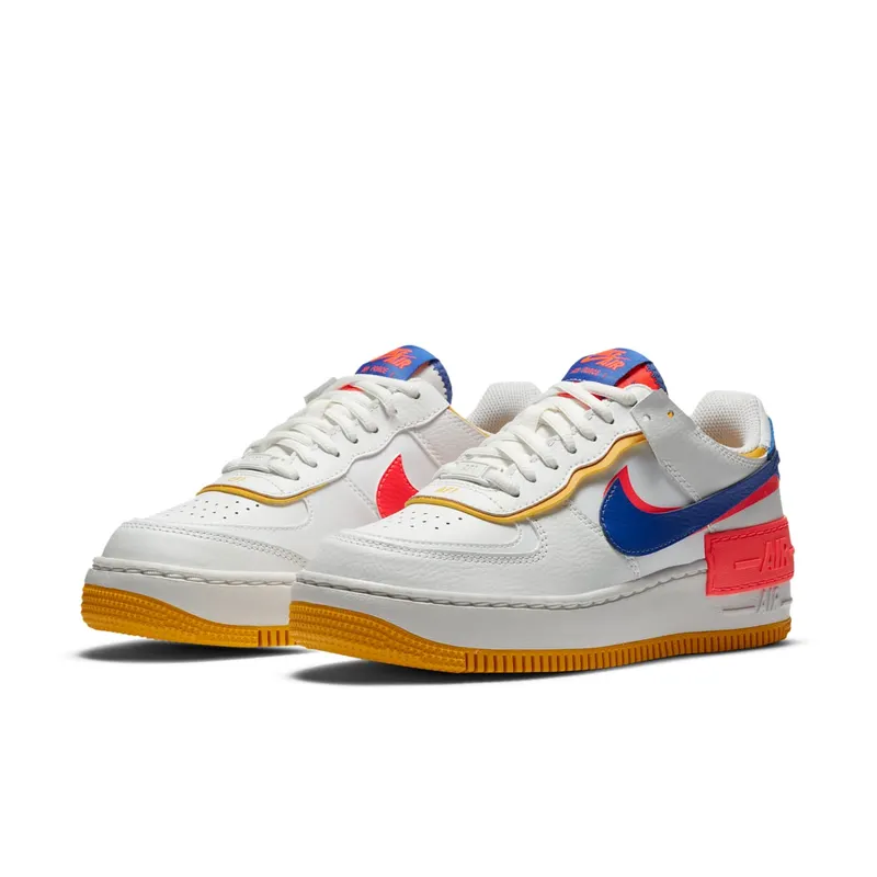 Nike Air Force 1 Shadow White Flash Crimson Astronomy Blue (W) Summit White/Flash Crimson-Dark Sulfur-Astronomy Blue (CI0919-105)