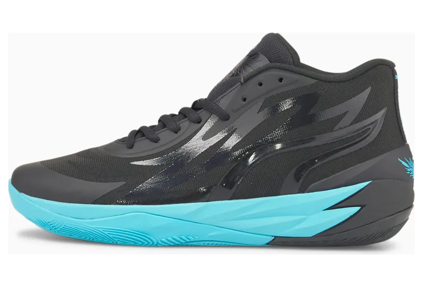 Puma MB.02 Phenom Basketball Shoes Zwart/Blauw (377644-01)