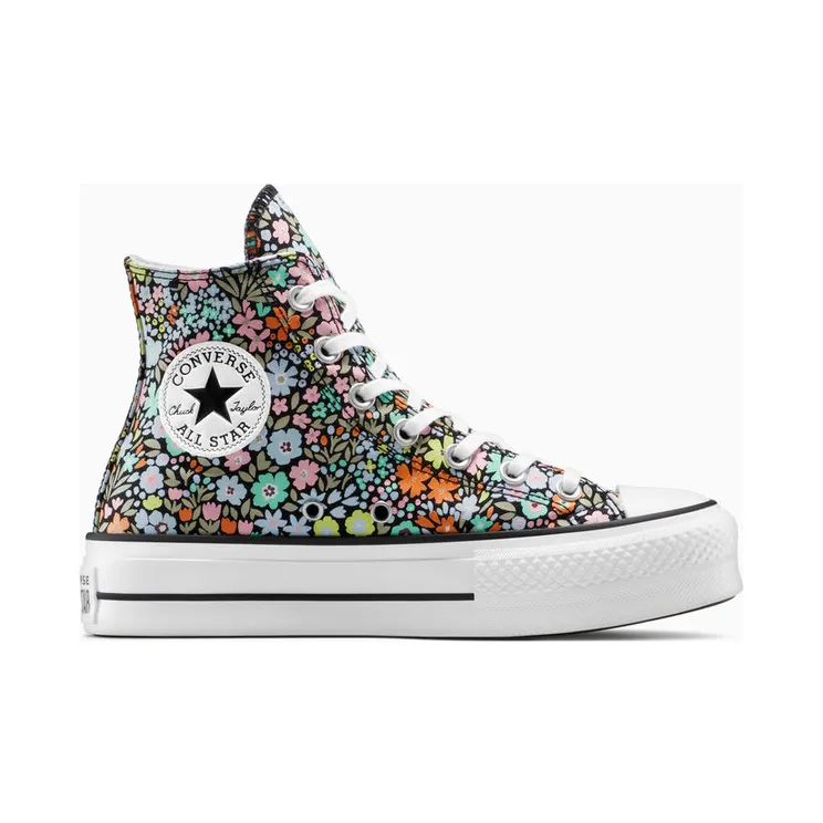 Converse Chuck Taylor All Star Lift Allover Florals Black/White/Pale Surplus (A15009C)
