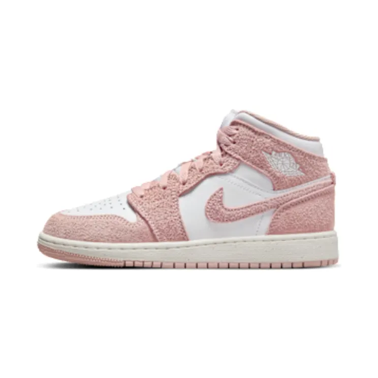 Air Jordan 1 Mid SE GS “White / Sail / Legend Pink” (FN7432-161)