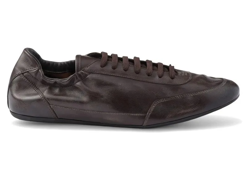 Prada Collapse Sneakers Leather Dark Brown (2EG479_7V6_F0003_F_G001)