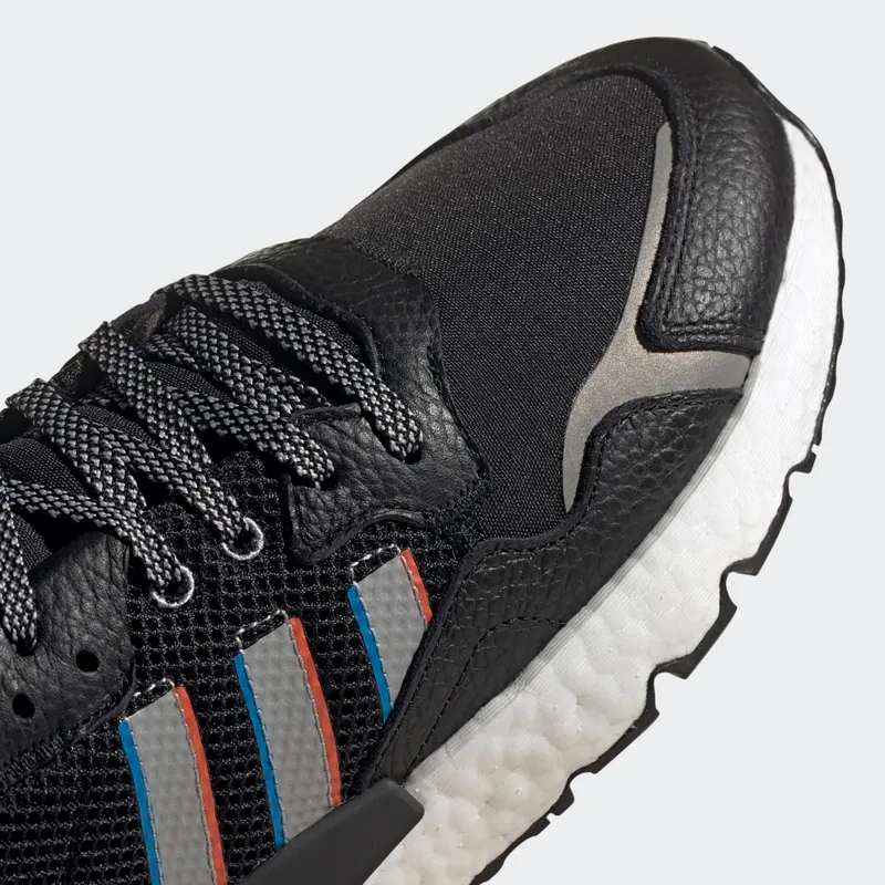 Adidas Nite Jogger Core Black / Silver Metallic / Bright Blue (H01718)