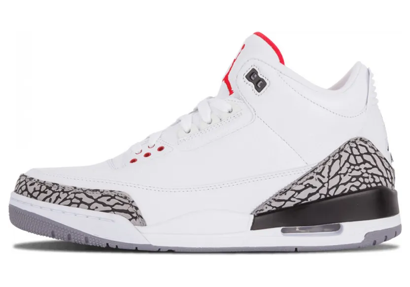 Air Jordan 3 Retro ’88’ 2013 White/Fire Red-Cement Grey-Black (580775-160)