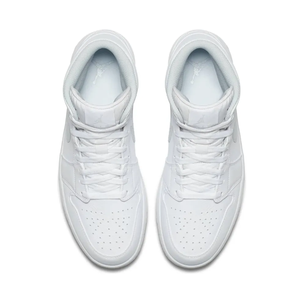 Jordan 1 Mid White Pure Platinum Swoosh White/Pure Platinum (554724-108)