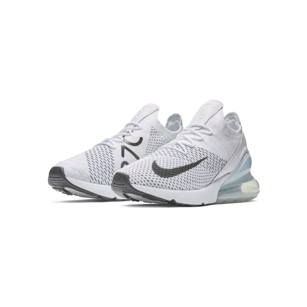 Nike Air Max 270 Flyknit White Black (W) “White / Pure Platinum / Black” (AH6803-100)