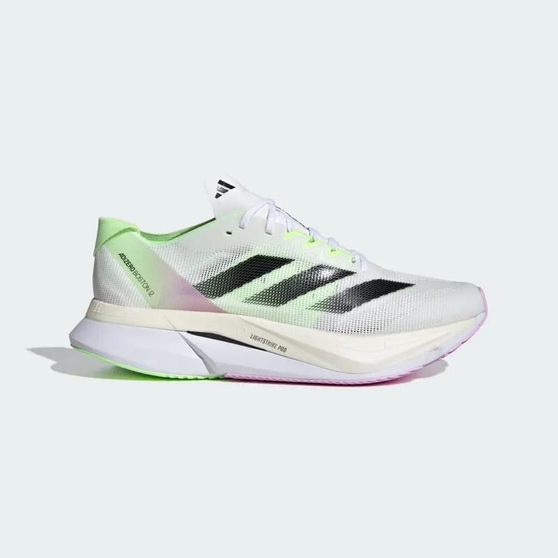 adidas Adizero Boston 12 Cloud White / Core Black / Green Spark (IG3321)