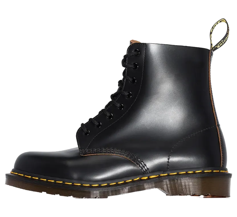 Dr. Martens 1460 Vintage Made In England Lace Up Boot Black Quilon (12308001)