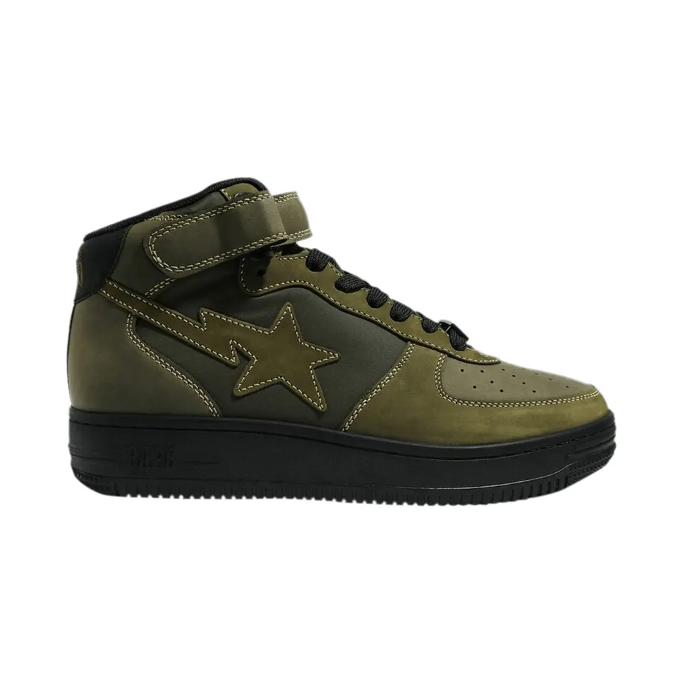 A Bathing Ape Bapesta Mid Military Olive Green (1H30-191-006-OLD)