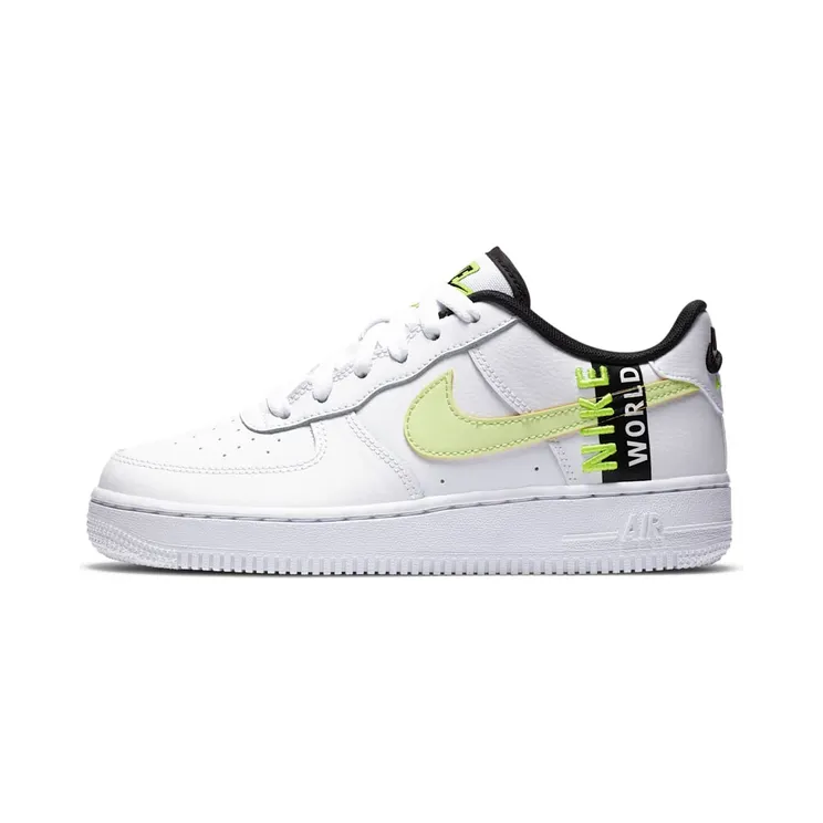 Nike Air Force 1 Low GS Worldwide Pack – “White / Volt / Black / Barely Volt” (CN8536-100)