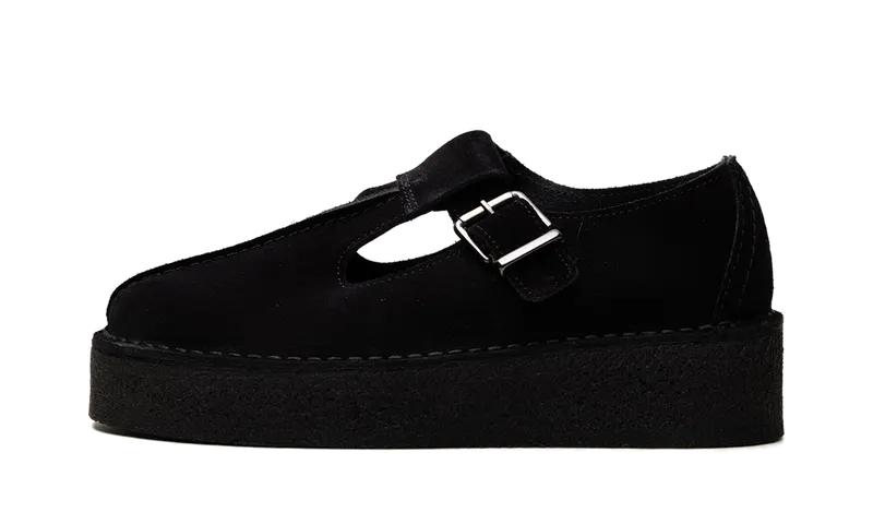 Clarks TREK WEDGE T-BAR “Black Suede” (26180222)